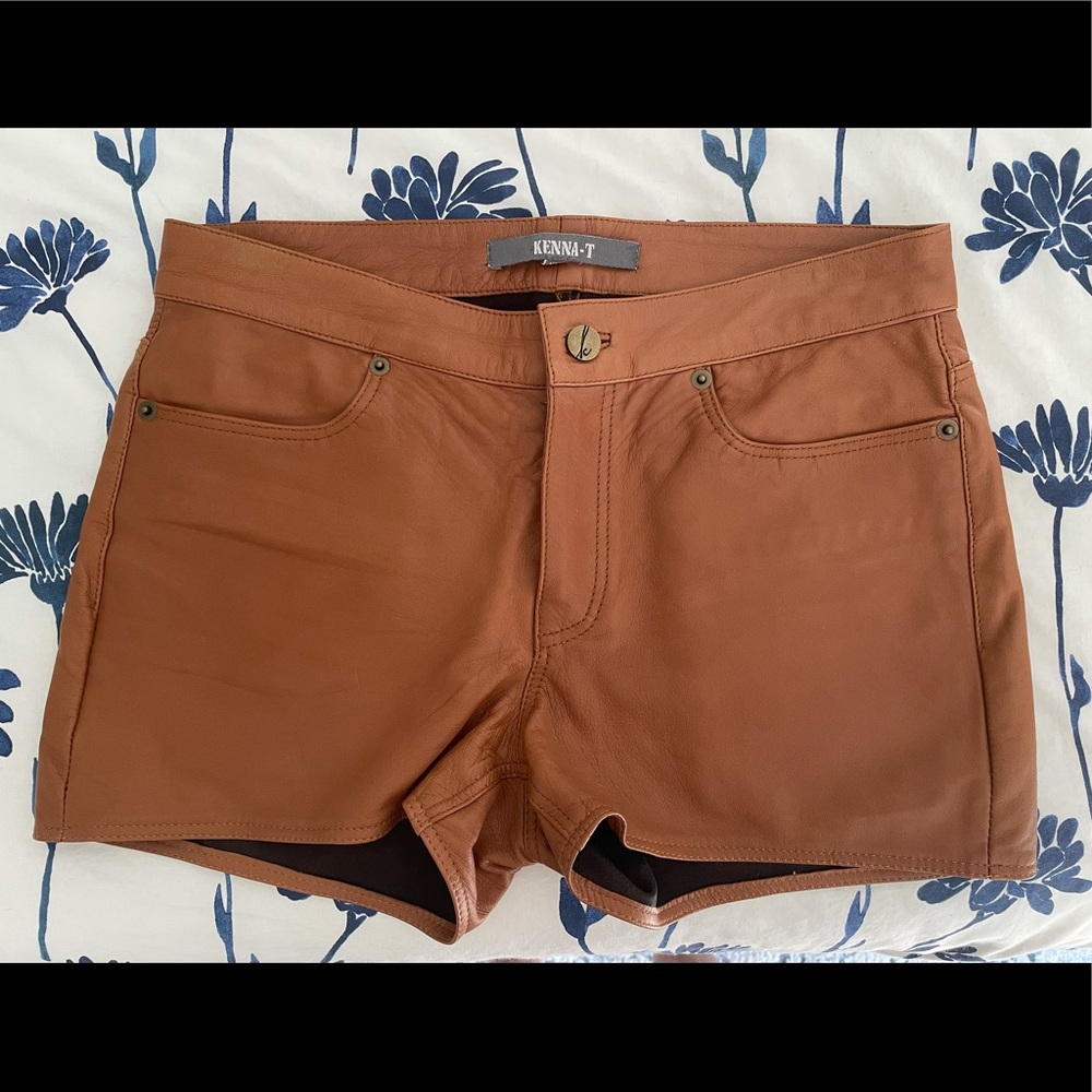Leather shorts